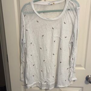 White Long Sleeve Top